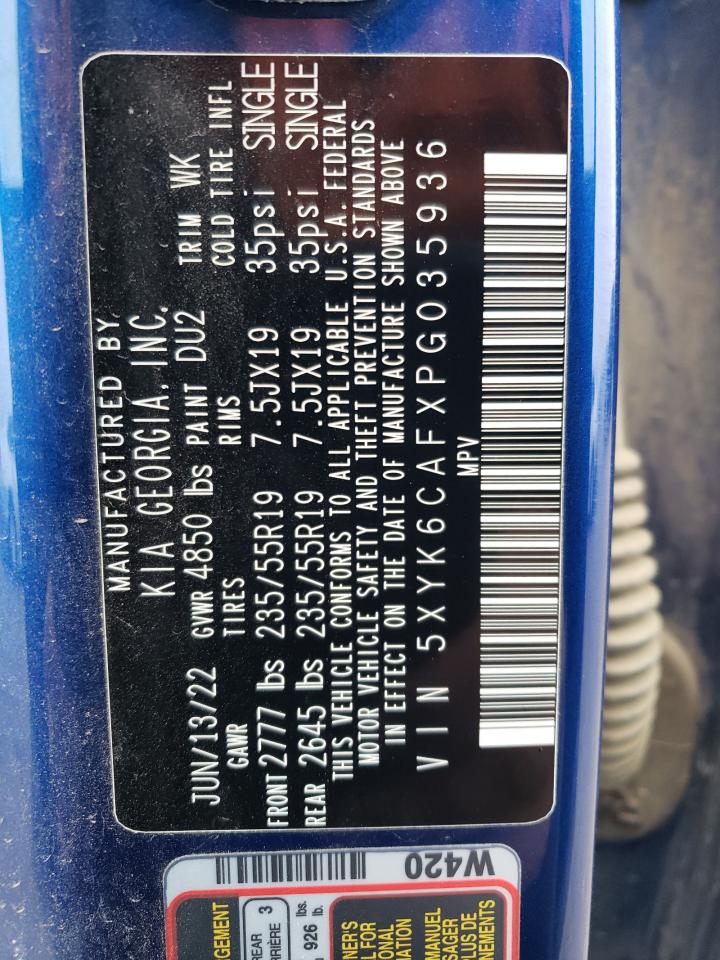 2023 Kia Sportage X Line VIN: 5XYK6CAFXPG035936 Lot: 93340115