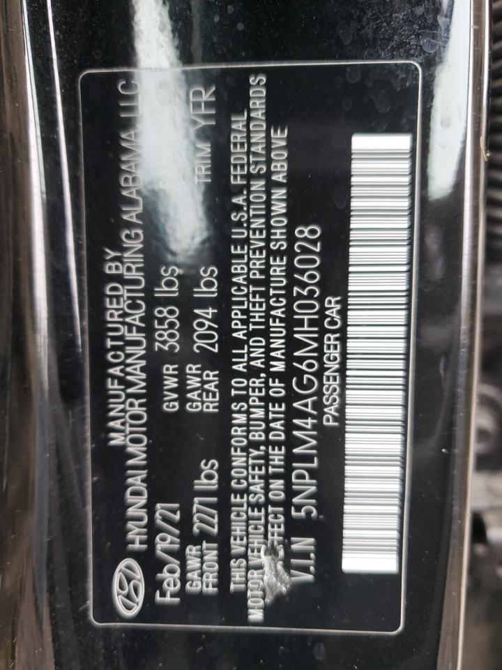 2021 Hyundai Elantra Sel VIN: 5NPLM4AG6MH036028 Lot: 93784395