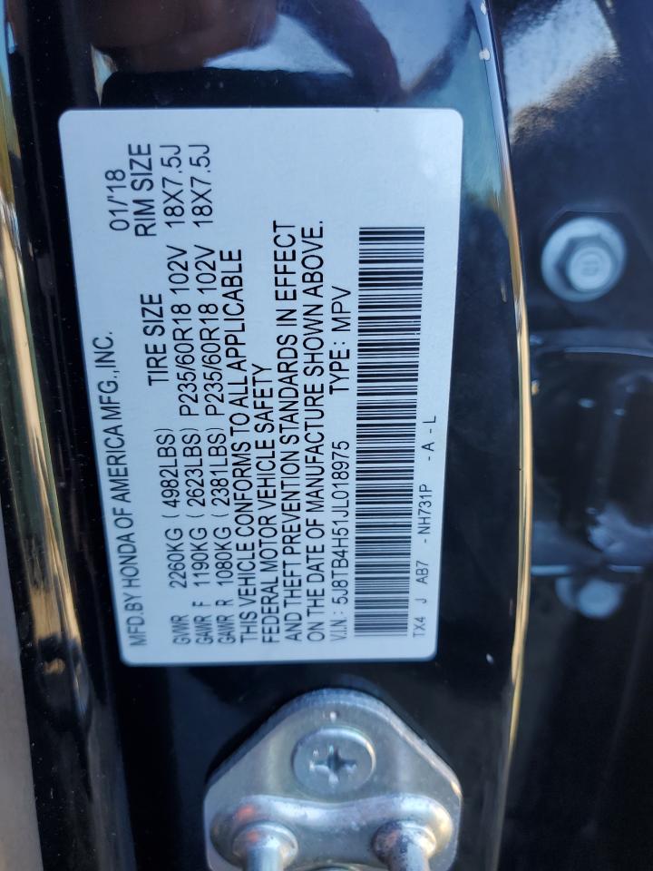 2018 Acura Rdx Technology VIN: 5J8TB4H51JL018975 Lot: 91466115