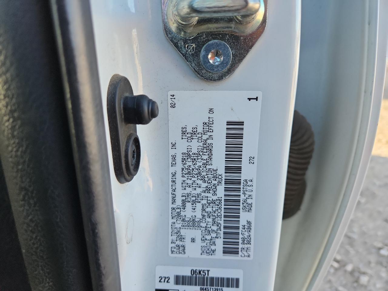 2014 Toyota Tundra Crewmax Sr5 VIN: 5TFDW5F12EX365601 Lot: 91903805