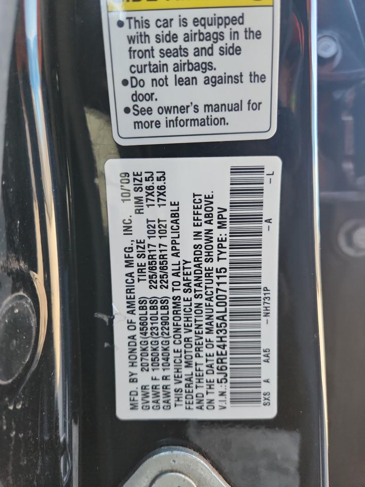 2010 Honda Cr-V Lx VIN: 5J6RE4H35AL007115 Lot: 90777165