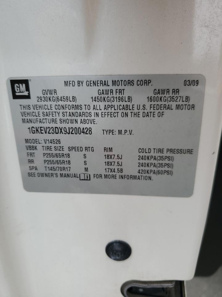 2009 GMC Acadia Slt-1 VIN: 1GKEV23DX9J200428 Lot: 92362705