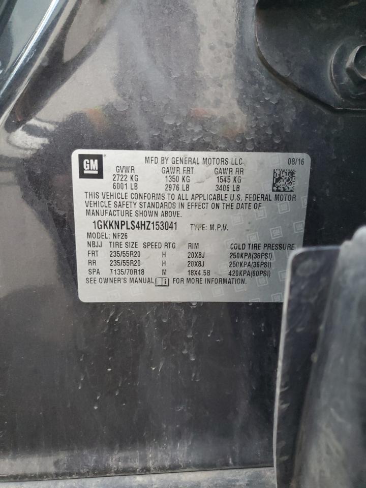 2017 GMC Acadia Denali VIN: 1GKKNPLS4HZ153041 Lot: 92531815