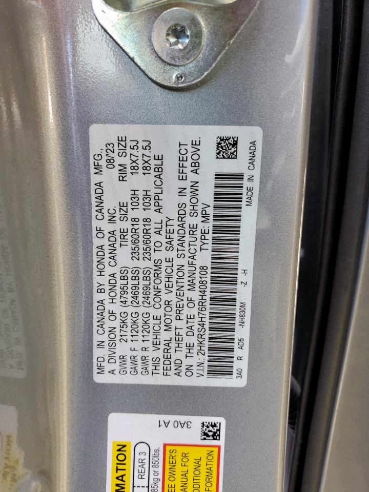 2024 Honda Cr-V Exl VIN: 2HKRS4H76RH408108 Lot: 90107075