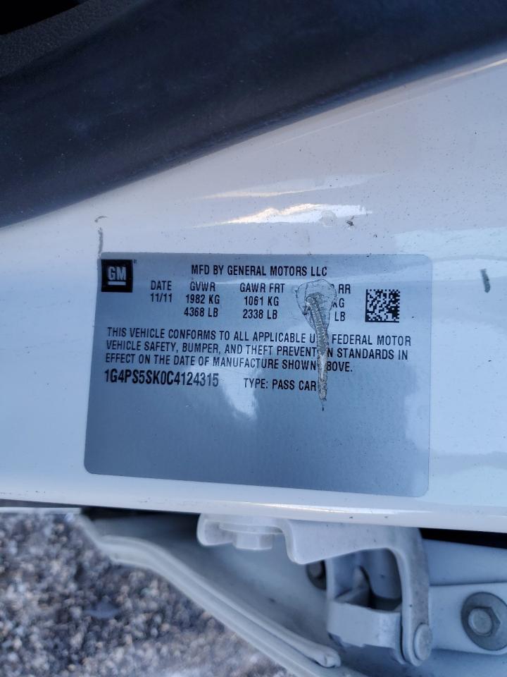 2012 Buick Verano VIN: 1G4PS5SK0C4124315 Lot: 91119795