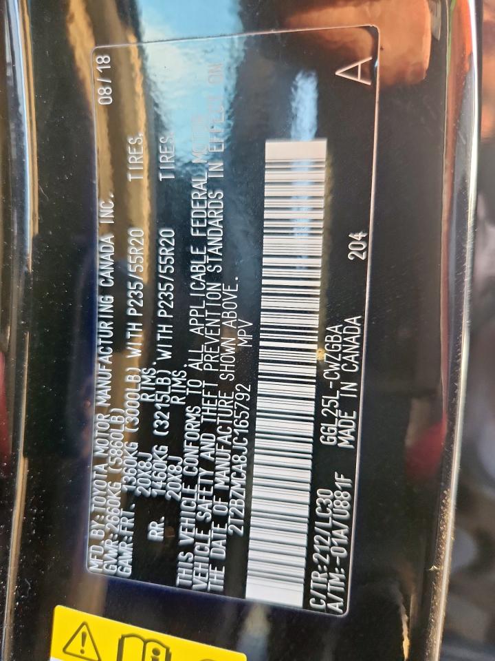 2018 Lexus Rx 350 Base VIN: 2T2BZMCA8JC165792 Lot: 92626115