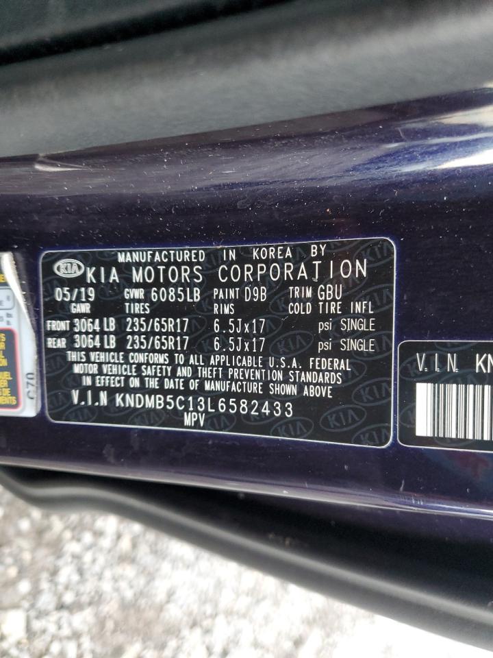 2020 Kia Sedona Lx VIN: KNDMB5C13L6582433 Lot: 93315405
