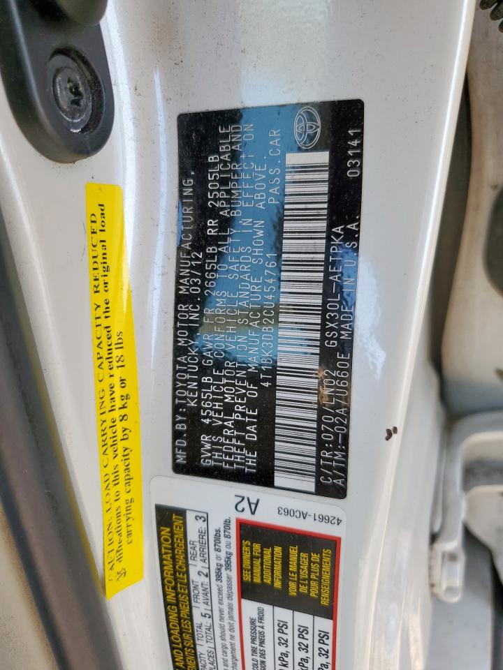 2012 Toyota Avalon Base VIN: 4T1BK3DB2CU454761 Lot: 91411395