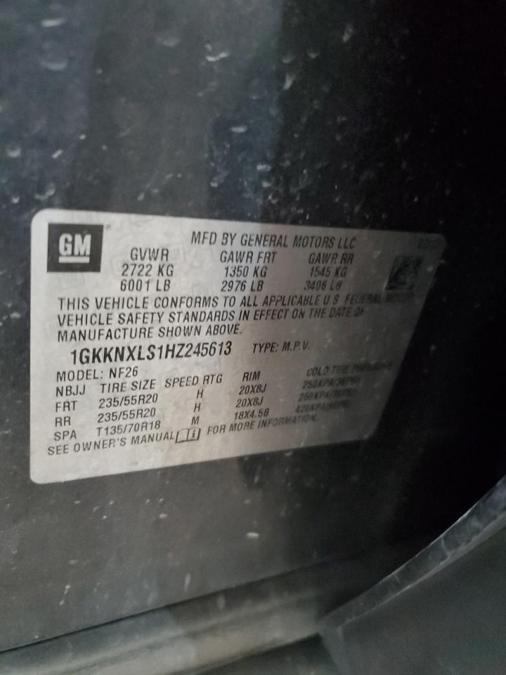 2017 GMC Acadia Denali VIN: 1GKKNXLS1HZ245613 Lot: 91802245