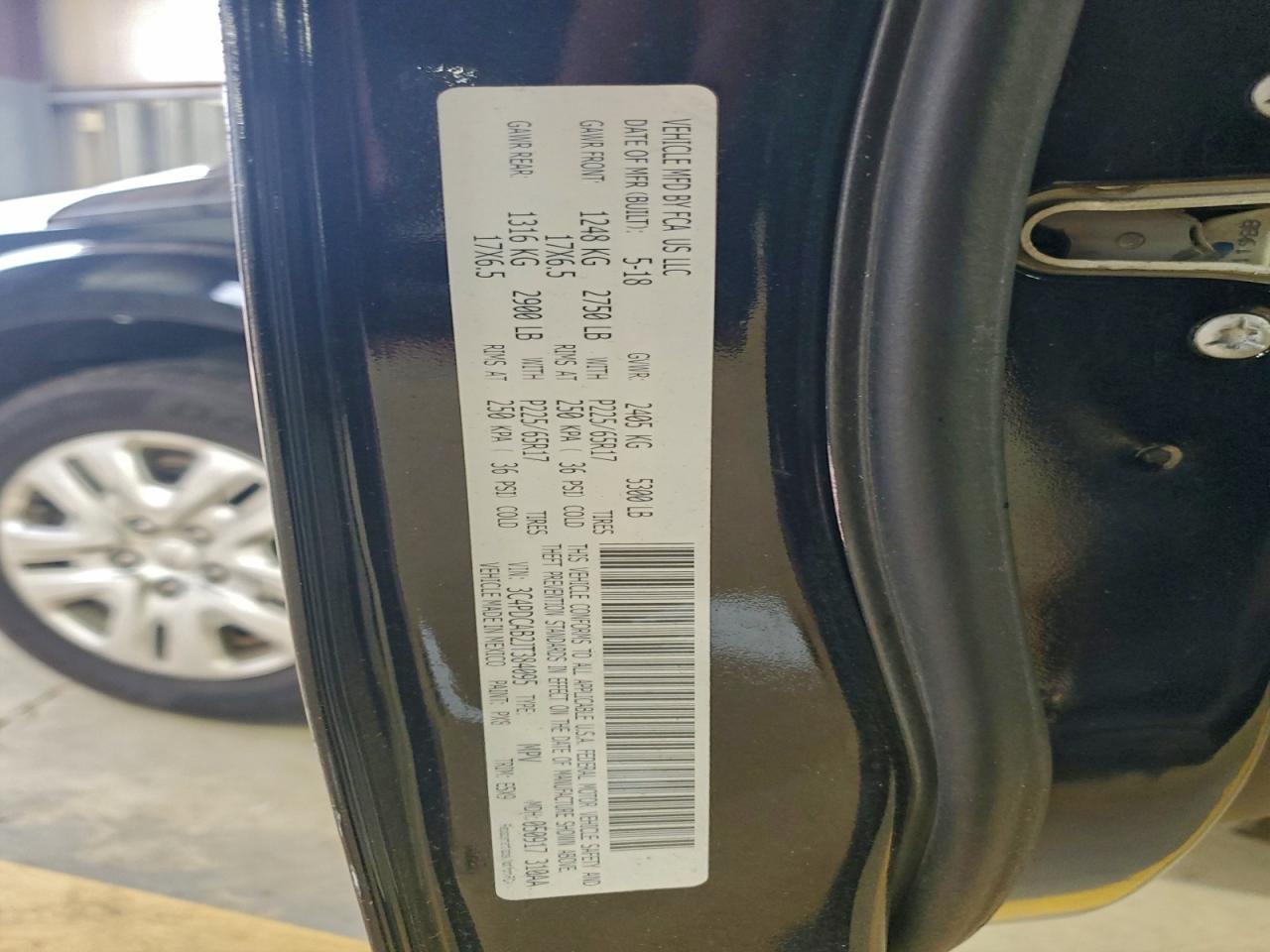 2018 Dodge Journey Se VIN: 3C4PDCAB2JT384095 Lot: 93873315