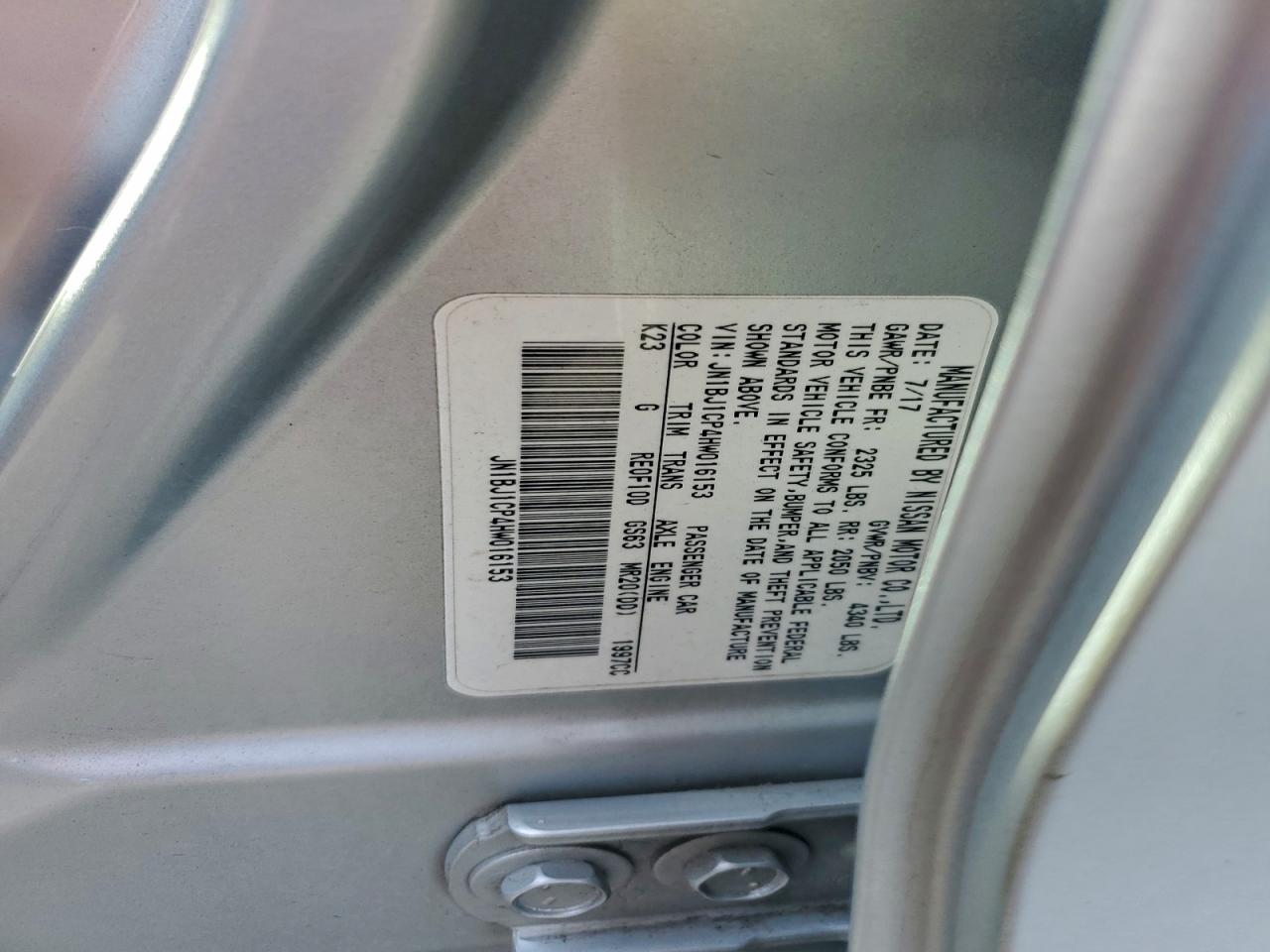 2017 Nissan Rogue Sport S VIN: JN1BJ1CP4HW016153 Lot: 94121695