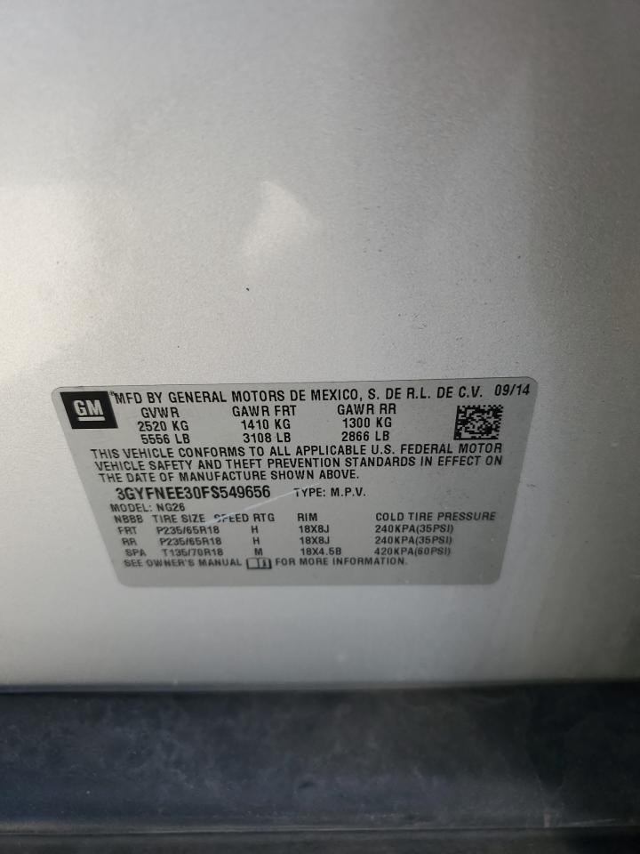 2015 Cadillac Srx Luxury Collection VIN: 3GYFNEE30FS549656 Lot: 91676095