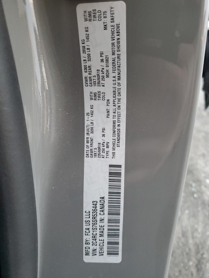 2025 Chrysler Pacifica Hybrid Select VIN: 2C4RC1S76SR536443 Lot: 92076965