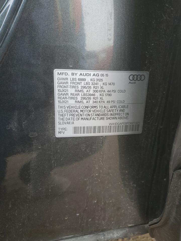 2015 Audi Q7 Prestige VIN: WA1DGAFE8FD027321 Lot: 92063145