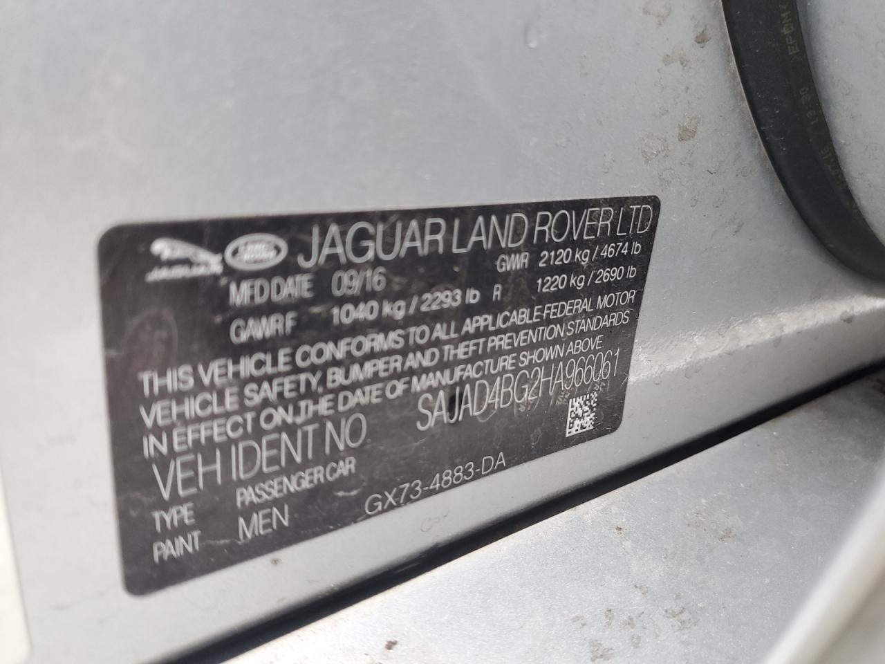 2017 Jaguar Xe Premium VIN: SAJAD4BG2HA966061 Lot: 91055945