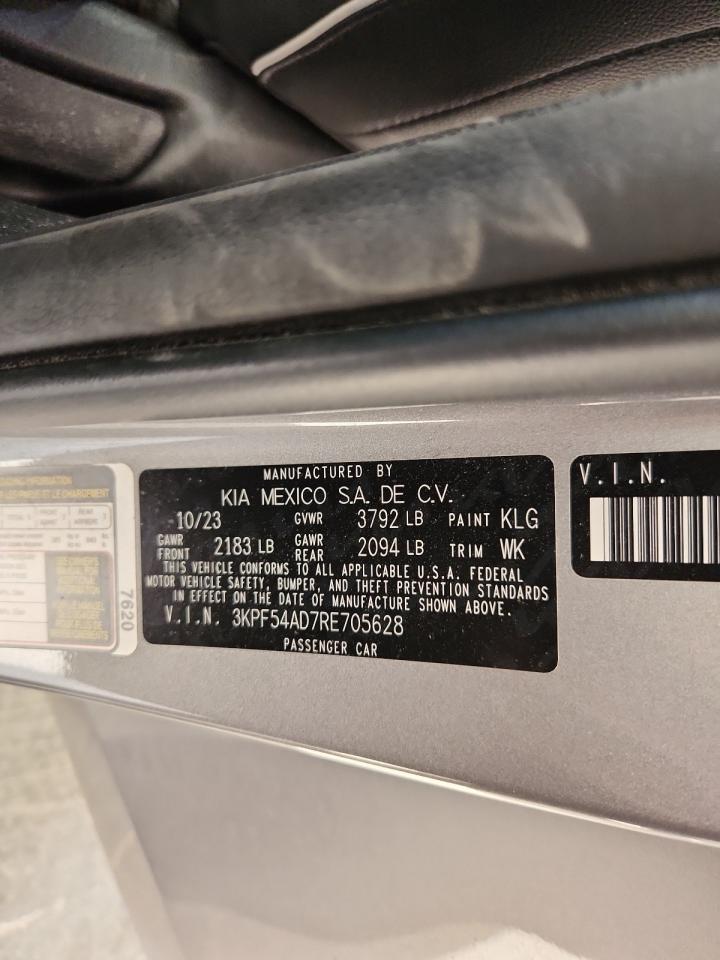 2024 Kia Forte Gt Line VIN: 3KPF54AD7RE705628 Lot: 92402855