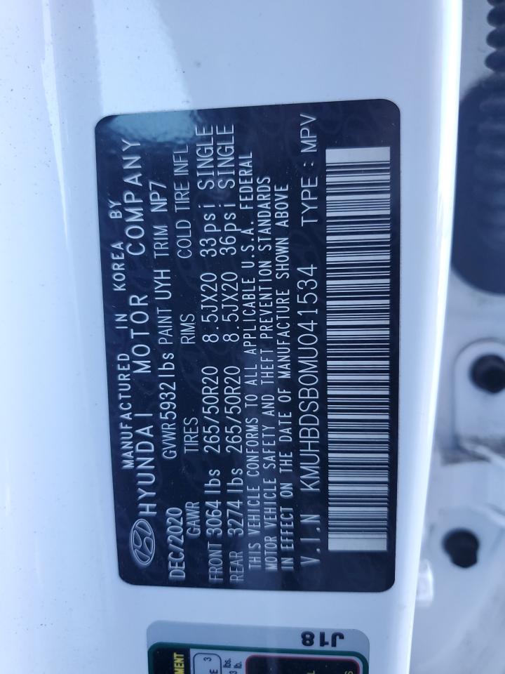 2021 Genesis Gv80 Base VIN: KMUHBDSB0MU041534 Lot: 91024715