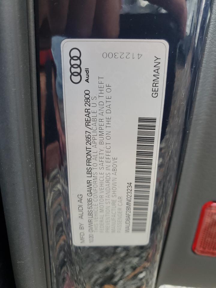 2021 Audi A6 Premium VIN: WAUD8AF28MN023234 Lot: 91262415