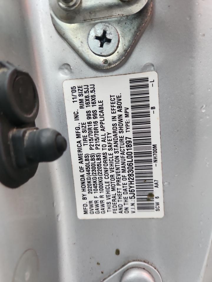 2006 Honda Element Lx VIN: 5J6YH28306L001897 Lot: 91476695
