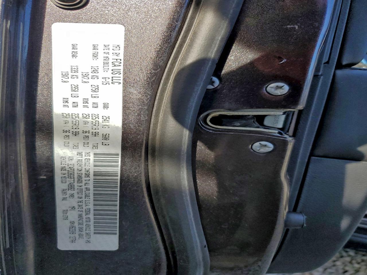 2015 Dodge Journey Sxt VIN: 3C4PDDBG6FT748882 Lot: 94270575