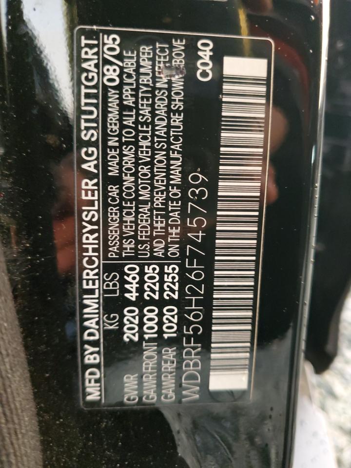 2006 Mercedes-Benz C 350 VIN: WDBRF56H26F745739 Lot: 93128465