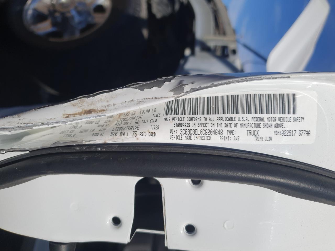 2012 Dodge Ram 3500 Laramie VIN: 3C63D3EL0CG204648 Lot: 91237035