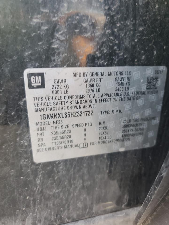 2017 GMC Acadia Denali VIN: 1GKKNXLS6HZ321732 Lot: 92321945