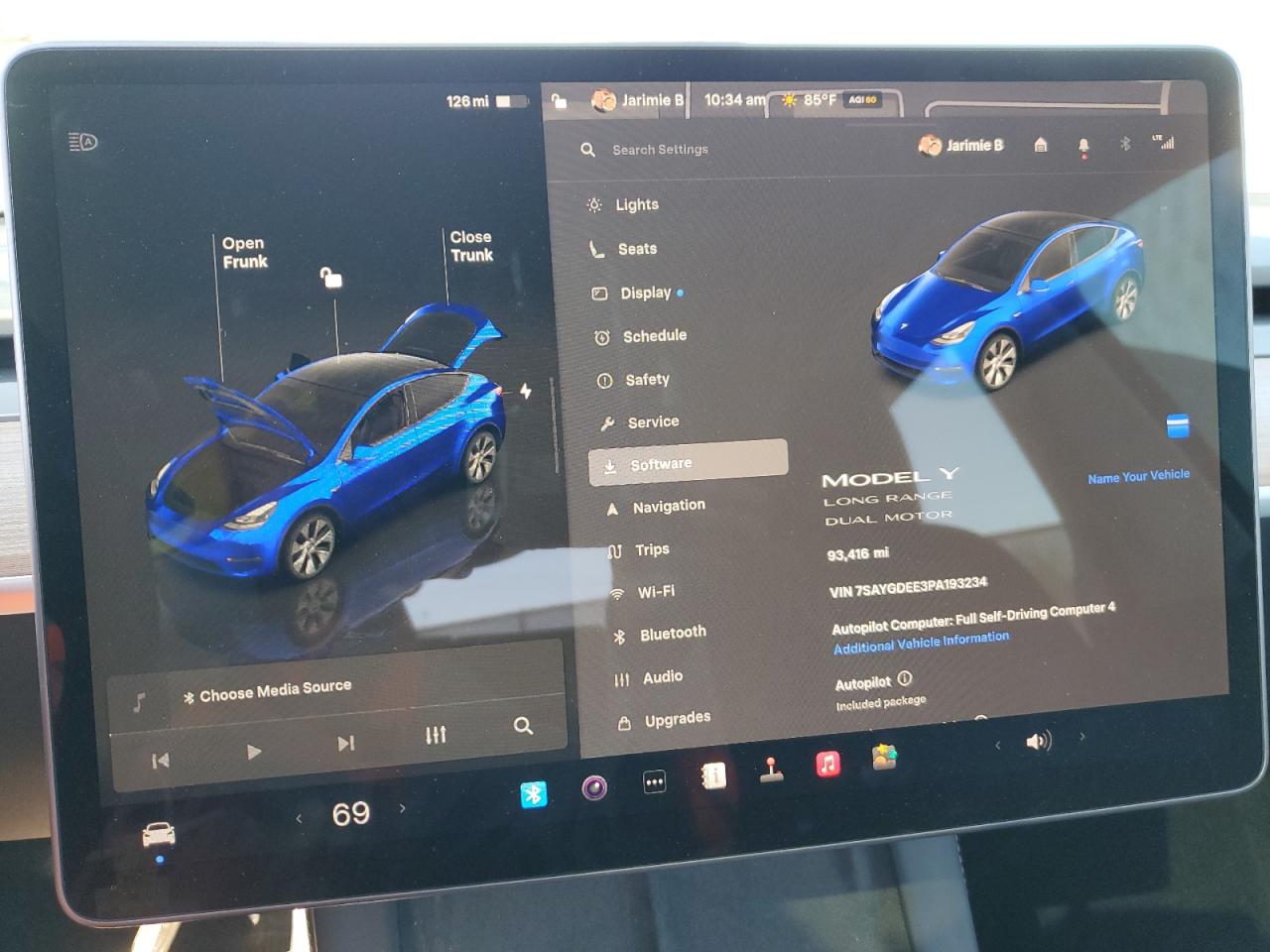 2023 Tesla Model Y VIN: 7SAYGDEE3PA193234 Lot: 92285265