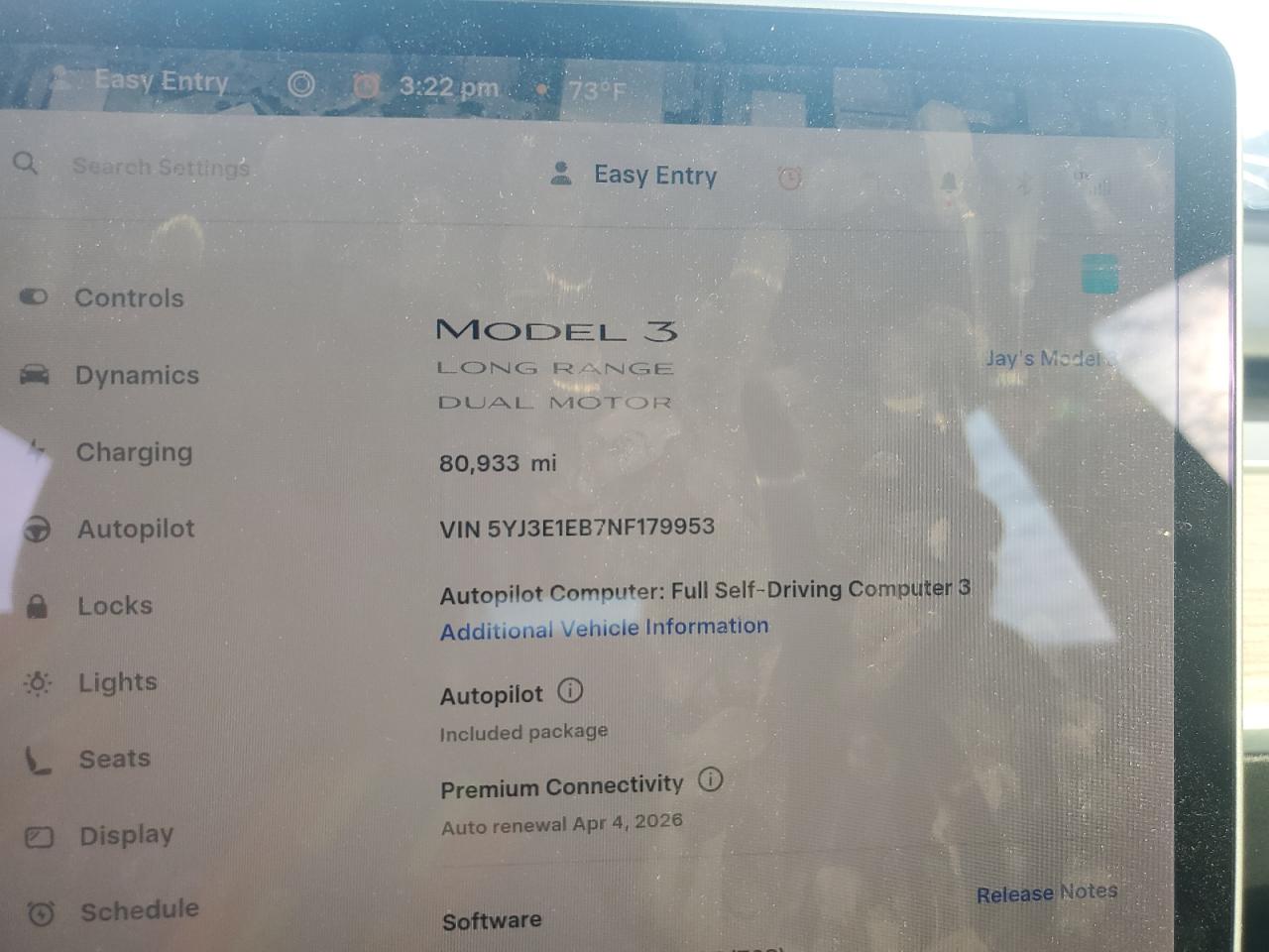 2022 Tesla Model 3 VIN: 5YJ3E1EB7NF179953 Lot: 91768125