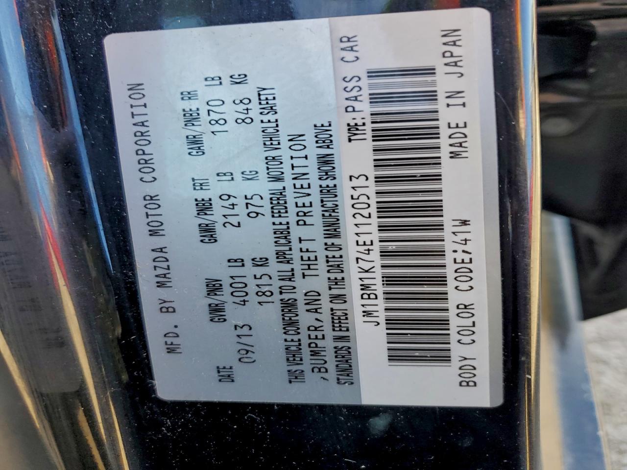 2014 Mazda 3 Sport VIN: JM1BM1K74E1120513 Lot: 94376885