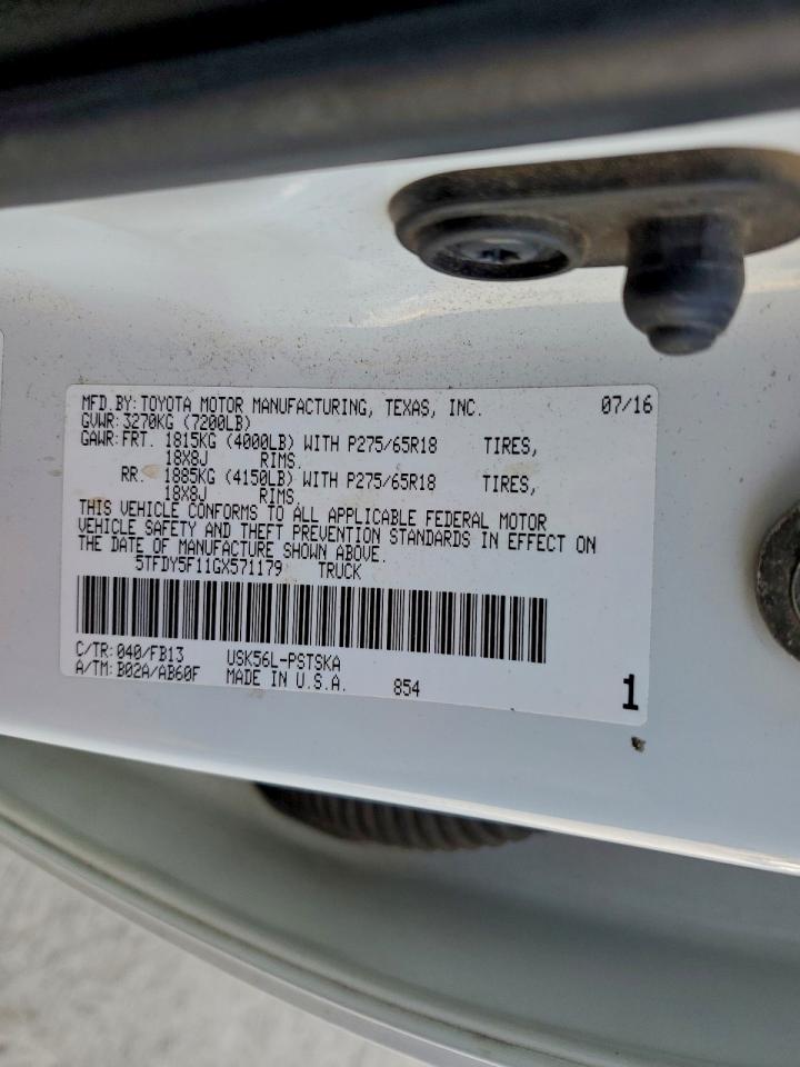 2016 Toyota Tundra Crewmax Sr5 VIN: 5TFDY5F11GX571179 Lot: 94406225