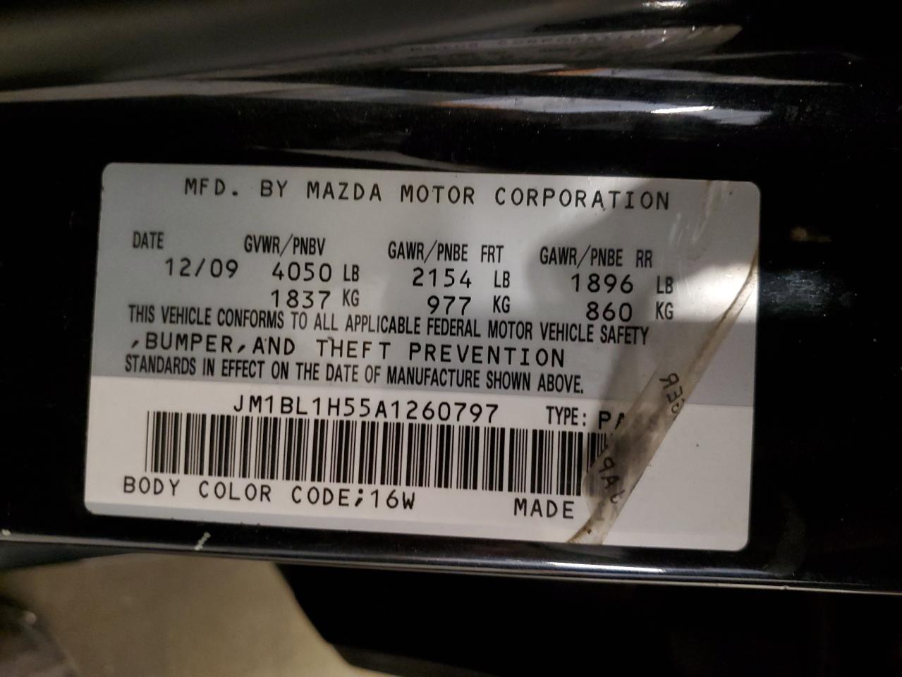 2010 Mazda 3 S VIN: JM1BL1H55A1260797 Lot: 92301545