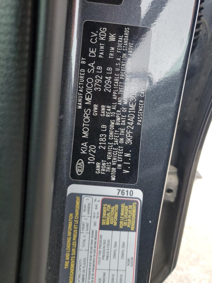 2021 Kia Forte Fe VIN: 3KPF24AD1ME303878 Lot: 93422455