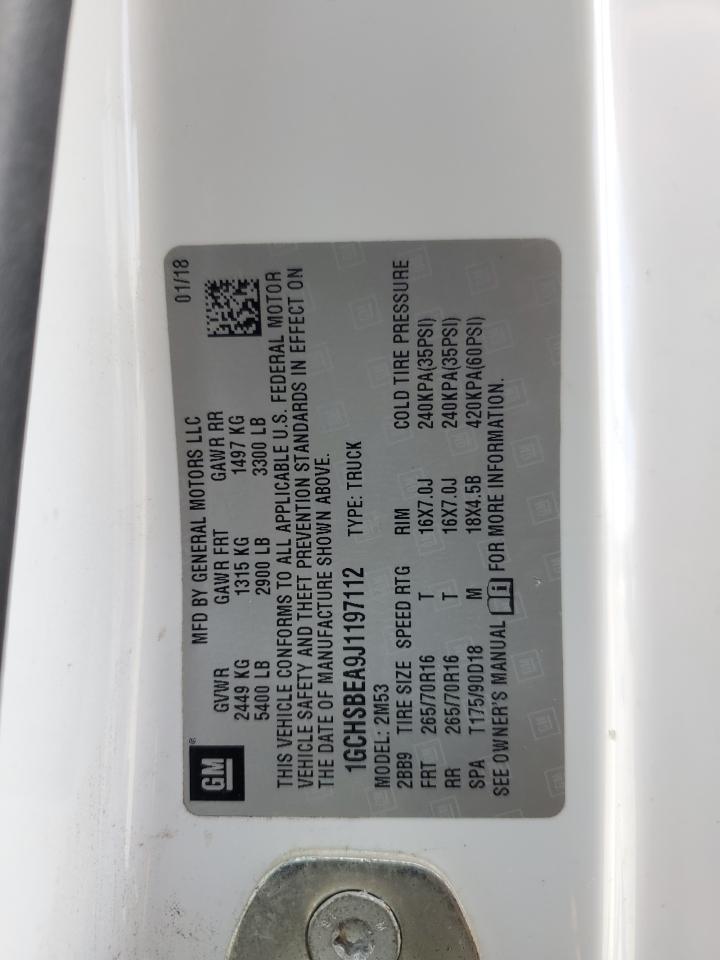 2018 Chevrolet Colorado VIN: 1GCHSBEA9J1197112 Lot: 92118955