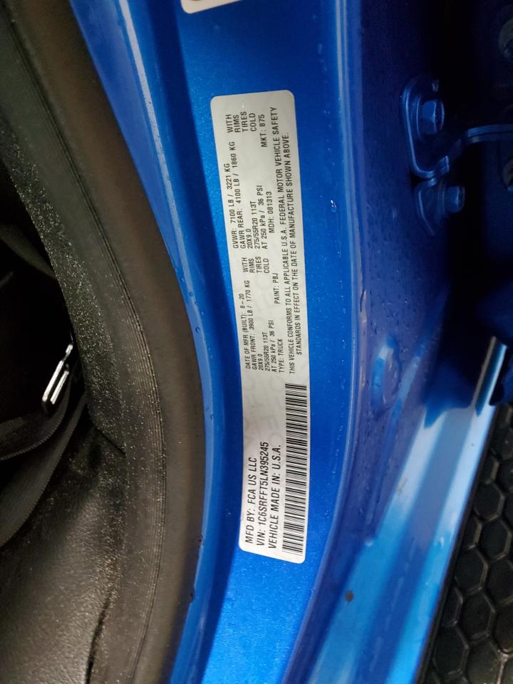 2020 Ram 1500 Big Horn/Lone Star VIN: 1C6SRFFT5LN395245 Lot: 91930725