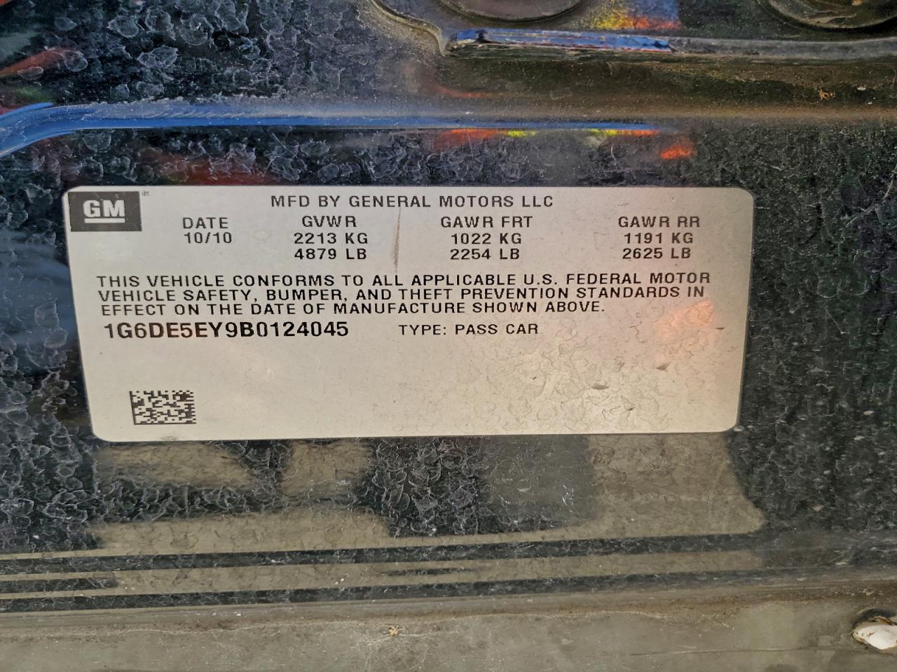 2011 Cadillac Cts Luxury Collection VIN: 1G6DE5EY9B0124045 Lot: 92388445