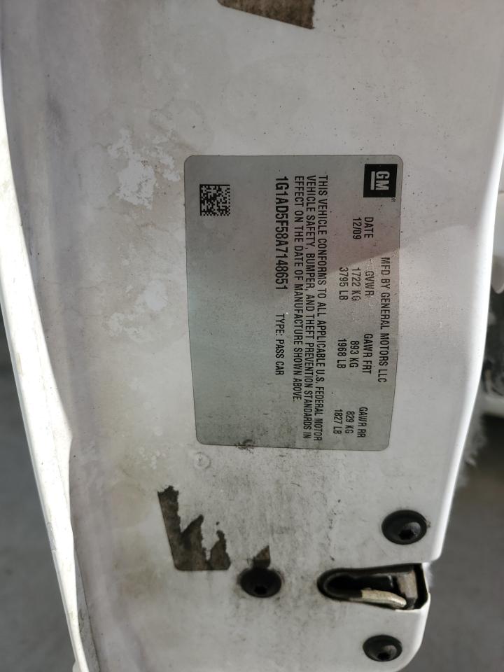 2010 Chevrolet Cobalt 1Lt VIN: 1G1AD5F58A7148651 Lot: 90375585