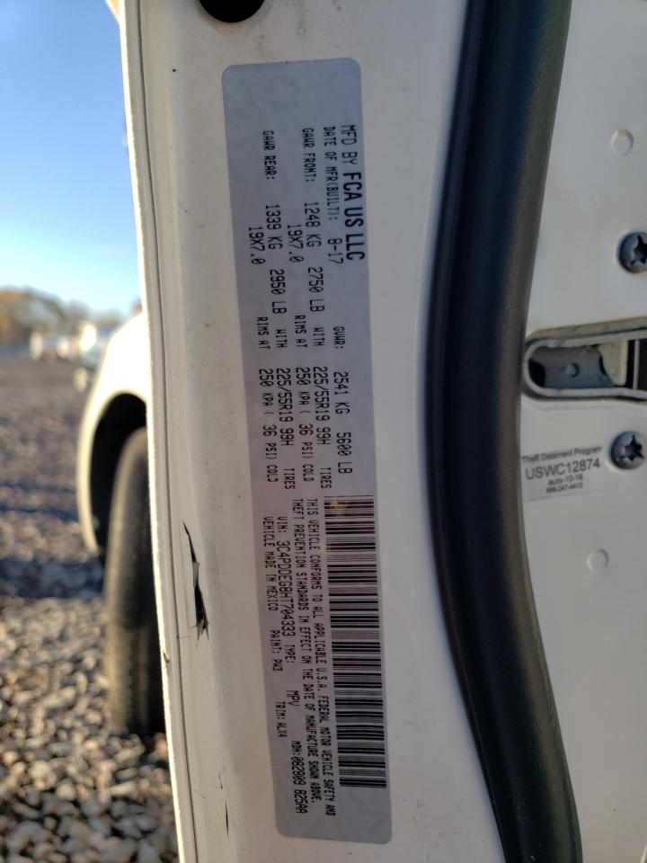 2017 Dodge Journey Gt VIN: 3C4PDDEG8HT704333 Lot: 91628875