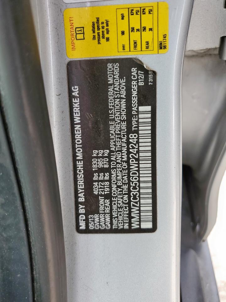 2013 Mini Cooper S Countryman VIN: WMWZC3C56DWP24248 Lot: 92711245