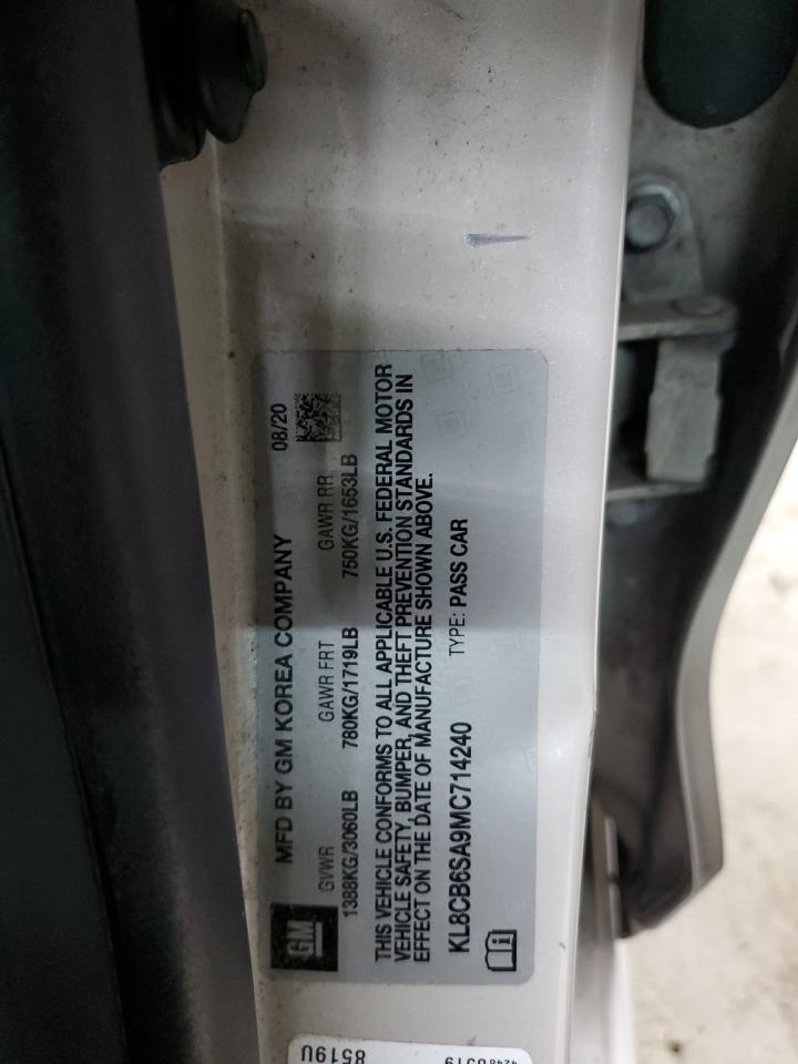 2021 Chevrolet Spark Ls VIN: KL8CB6SA9MC714240 Lot: 91093795