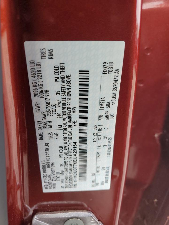 2014 Ford Escape S VIN: 1FMCU0F76EUA29164 Lot: 91209985