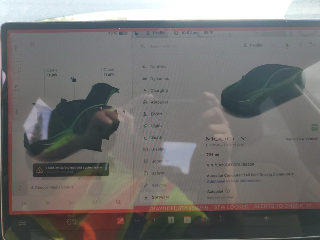 2026 Tesla Model Y VIN: 7SAYGDED3TA486259 Lot: 91719515