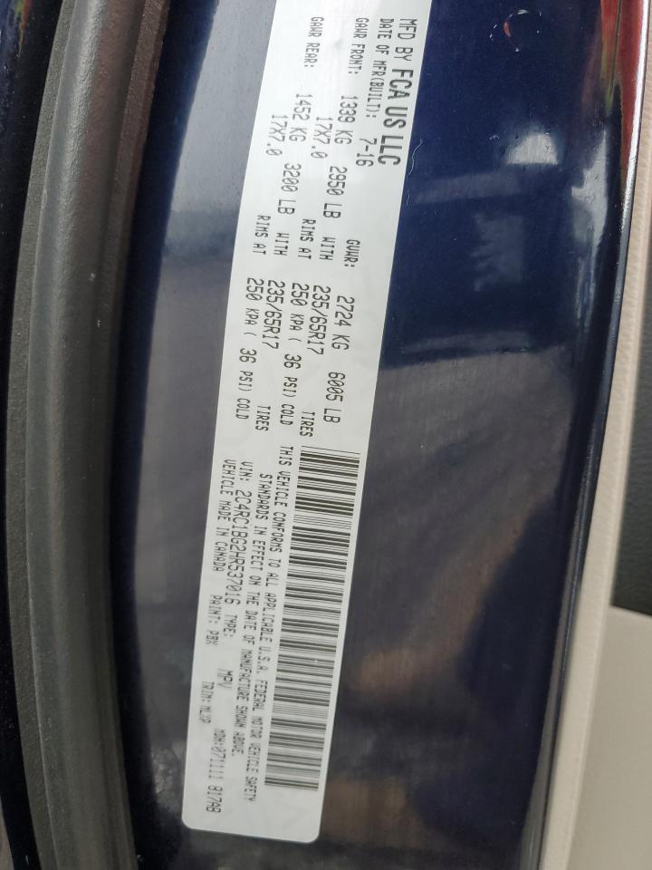 2017 Chrysler Pacifica Touring L VIN: 2C4RC1BG2HR537016 Lot: 93210935