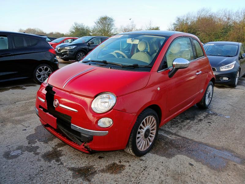 2010 FIAT 500 1.2 LOUNGE 3DR [START STOP] for sale at Copart SANDWICH