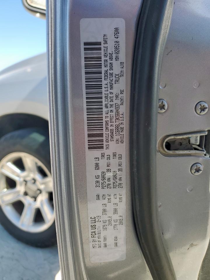 2019 Ram 1500 Classic Slt VIN: 1C6RR6LT3KS604937 Lot: 92390985