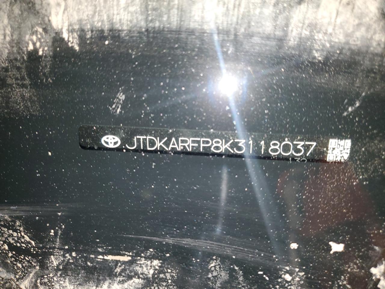 2019 Toyota Prius Prime VIN: JTDKARFP8K3118037 Lot: 93562425