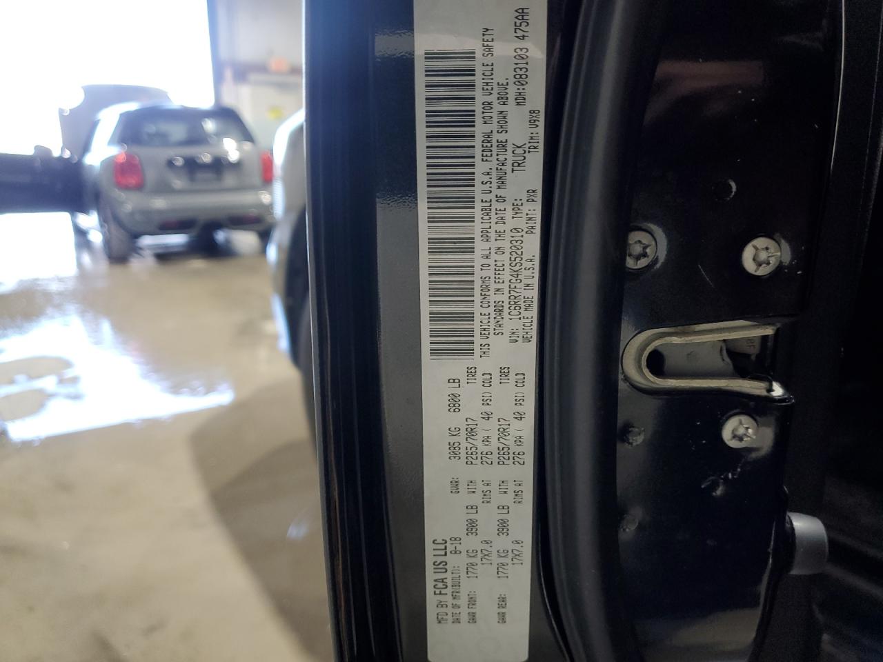 2019 Ram 1500 Classic Tradesman VIN: 1C6RR7FG4KS520310 Lot: 93445605