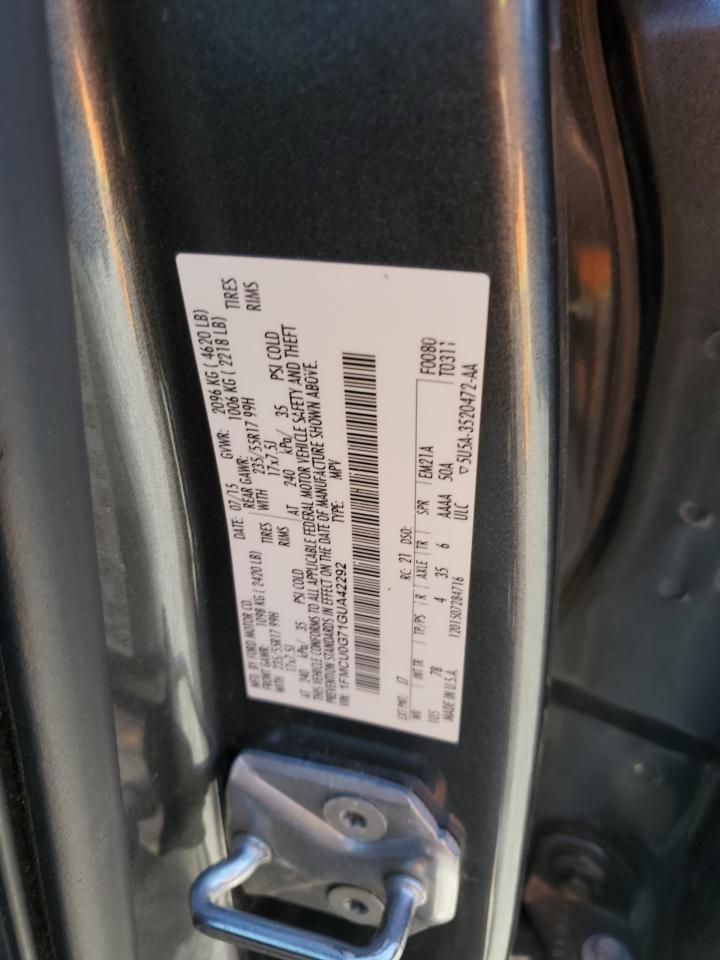 2016 Ford Escape Se VIN: 1FMCU0G71GUA42292 Lot: 92444695