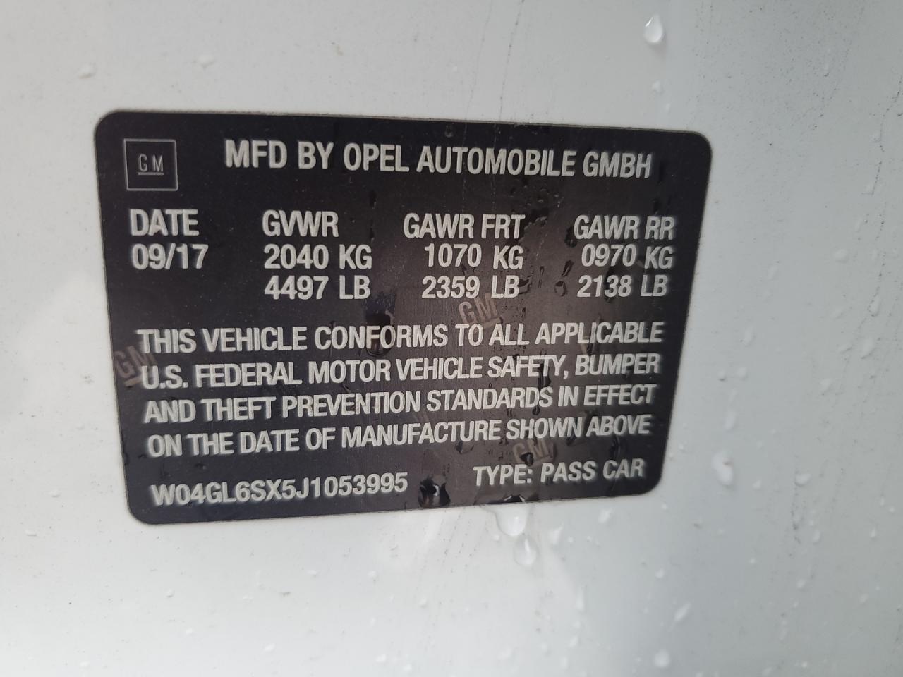 2018 Buick Regal Preferred VIN: W04GL6SX5J1053995 Lot: 93683505