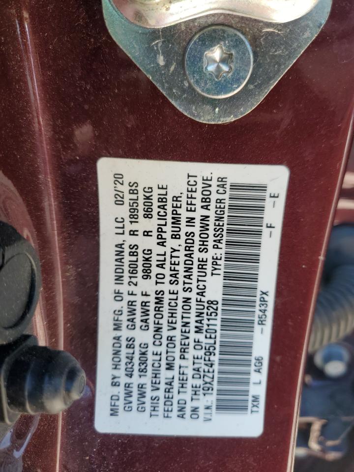 2020 Honda Insight Touring VIN: 19XZE4F95LE011528 Lot: 70691835